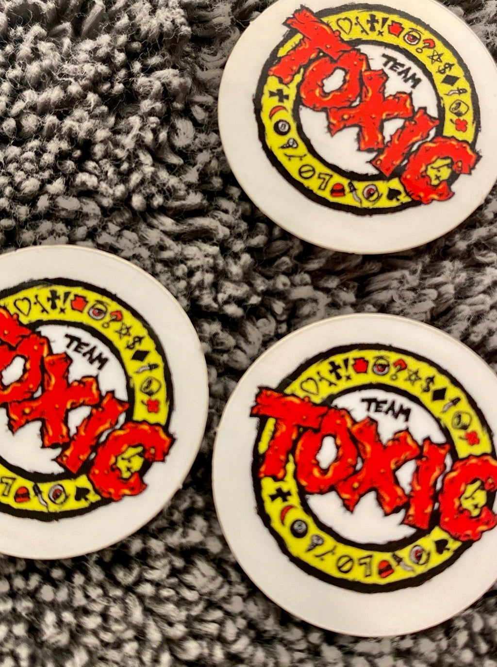 Team Toxic Tiny Stickers 1" (pack of 3)